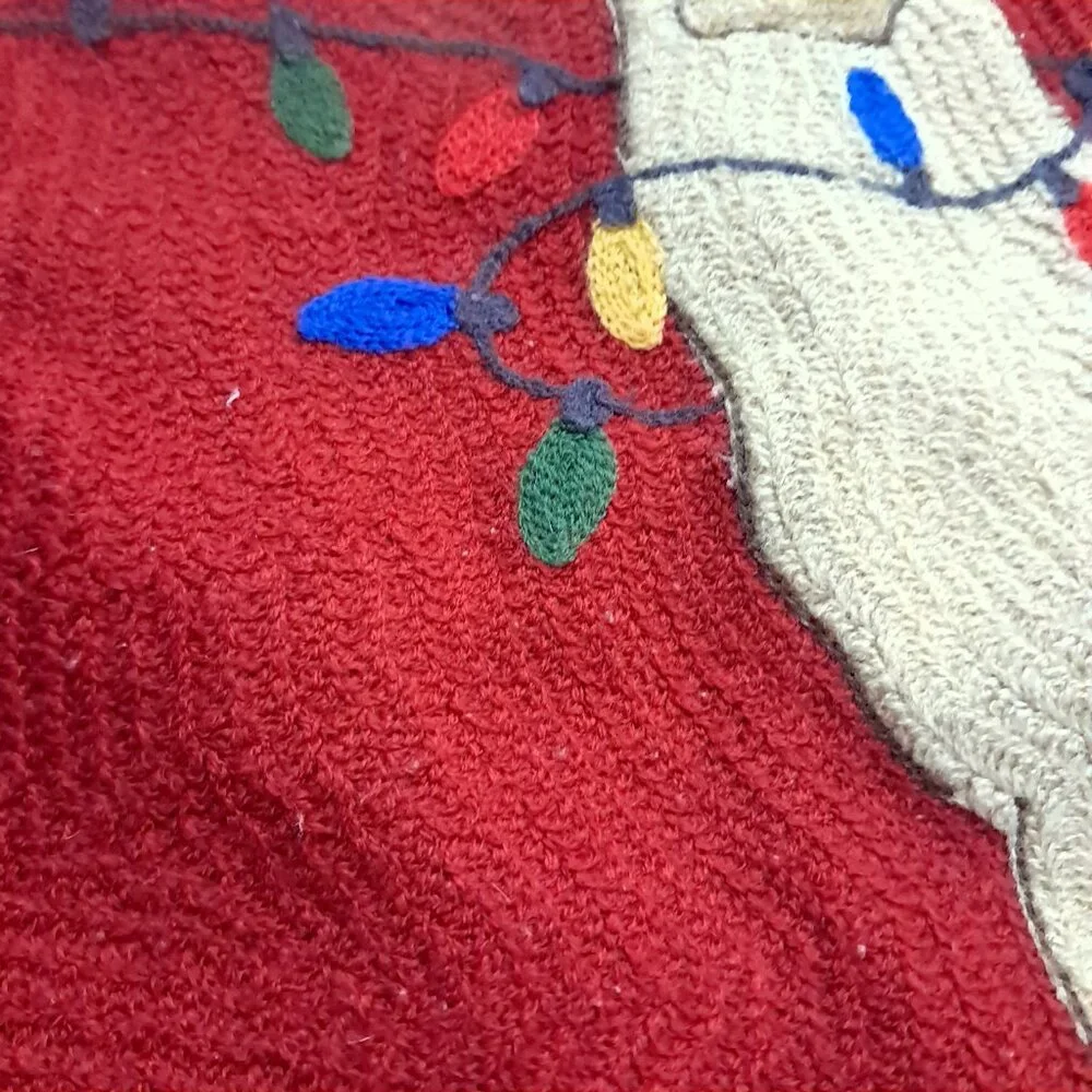 Pottery Barn Christmas‎ Dog String Lights Pillowcase Sham red pillow case 16x26